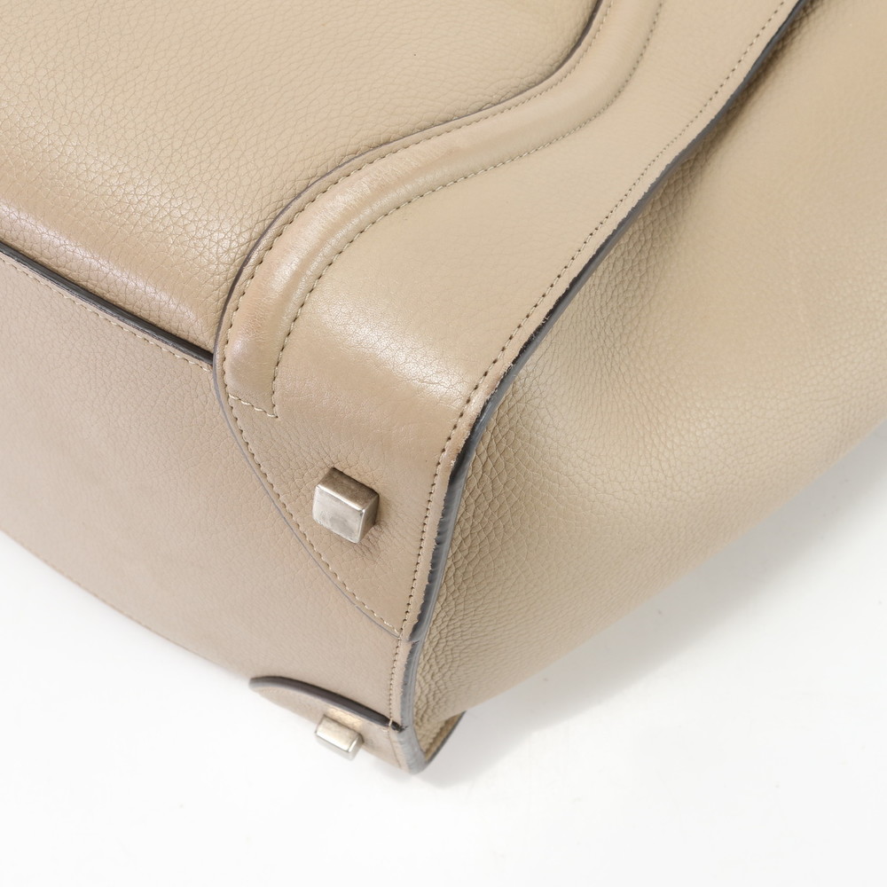 Celine Luggage Mini Shopper Leather Tote Bag Greige - Picture 11 of 16